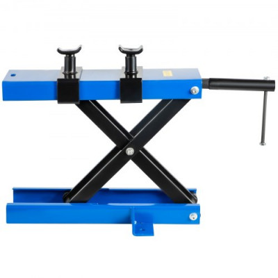 Elevador de Tijera para Moto, Capacidad Nominal 498,95 kg Plataforma Elevadora para Motocicletas, Altura 20 - 37 cm Plataforma 45 x 14 cm Azul Elevador de Tijera para Reparación de Motocicletas