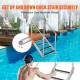 Buy Dock Ladder Adjustable Height 75-96 cm Pontoon Boat Ladder 4 Steps Aluminum Alloy Load 226 kg with Handrail Non-slip Rubber Mat for Boarding Boat Pool