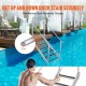 Buy Dock Ladder Adjustable Height 109-130 cm Pontoon Boat Ladder 6 Steps Aluminum Alloy Load 226 kg with Handrail Non-Slip Rubber Mat for Boarding Boat Swimming Pool