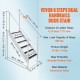 Buy Dock Ladder Adjustable Height 109-130 cm Pontoon Boat Ladder 6 Steps Aluminum Alloy Load 226 kg with Handrail Non-Slip Rubber Mat for Boarding Boat Swimming Pool