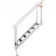 Buy Dock Ladder Adjustable Height 109-130 cm Pontoon Boat Ladder 6 Steps Aluminum Alloy Load 226 kg with Handrail Non-Slip Rubber Mat for Boarding Boat Swimming Pool