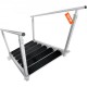 Koop Dockladder Verstelbare hoogte 109-130 cm Pontonbootladder 6 treden Aluminiumlegering Belasting 226 kg met leuning Antislip rubberen mat voor instapboot Zwembad