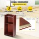 Buy Wooden Standing Podium 60x40x120 cm Portable Standing Podium 60kg Capacity, Durable Walnut MDF Wood, Rolling Wooden Podium with 4 360° Swivel Casters for Restaurants, Churches