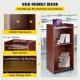 Buy Wooden Standing Podium 60x40x120 cm Portable Standing Podium 60kg Capacity, Durable Walnut MDF Wood, Rolling Wooden Podium with 4 360° Swivel Casters for Restaurants, Churches