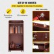 Buy Wooden Standing Podium 60x40x120 cm Portable Standing Podium 60kg Capacity, Durable Walnut MDF Wood, Rolling Wooden Podium with 4 360° Swivel Casters for Restaurants, Churches