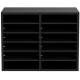 Buy Wooden Literature Organizer Chipboard 12 Compartment Document Storage Rack 52x30.5x41 cm Literature Sorter with Adjustable Shelves for Office, Black