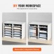 Buy Wooden Literature Organizer Chipboard 12 Compartment Document Storage Rack 52x30.5x41 cm Literature Sorter with Adjustable Shelves for Office, White