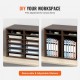 Buy Wooden Literature Organizer Chipboard 12 Compartment Document Storage Rack 52x30.5x41 cm Literature Sorter with Adjustable Shelves for Office, Brown