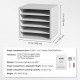 Buy Wooden Literature Organizer Chipboard 5 Compartment Document Storage Rack 35.5x30.5x33 cm Literature Sorter with Adjustable Shelves for Office, White