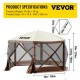 Comprar Gazebo emergente para acampar, refugio con dosel para acampar, parasol de 6 lados de 10' x 10'