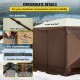 VEVOR Tienda Refugio Emergente para Acampar Parasol de 6 Lados con Ventanas de Malla, Bolsa de Transporte Portátil, Estacas para el Suelo, Tiendas de Campaña Grandes para Acampar al Aire Libre, Césped