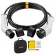 Buy Electric Vehicle Cable Type 2 to Type 2 EV Charging Cable 16A 11kW 5m Cable IP66 Waterproof with Carry Bag for IEC62196 Hybrid Electric Car Charging CE TUV Three Phase