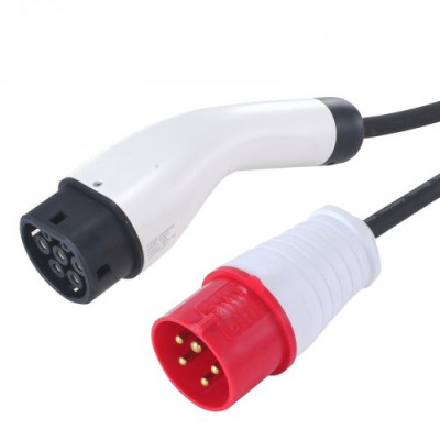 VEVOR Cargador Portátil para Vehículos Eléctricos Tipo 2 IEC6219 Cargador para Coche Eléctrico 16 A 3,68 kW Monofásico 11 kW Cable de Carga Trifásico 7,5 m CEE 16 Enchufe LCD IP66 con Bolsa Gancho