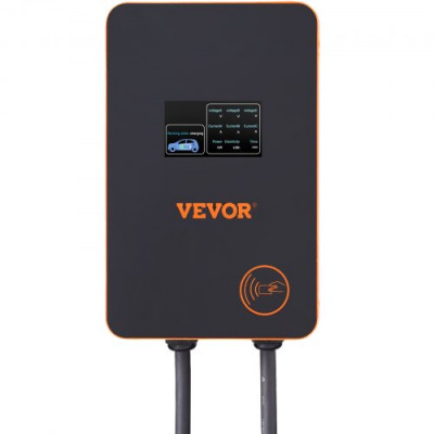 Estación de Carga para Vehículos Eléctricos 7,4kW/11kW Estación de Carga para Vehículos Eléctricos  Ajustable Tipo 2 Cable de TPU 7,5m IEC 62196 Monofásico/Trifásico para Interior Exterior