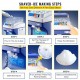 Buy Automatic Electric Ice Crusher 300W 200kg/h Ice Chopper Stainless Steel Snow Cone Machine Slush Machines with 5kg Capacity Hopper with Lid 320RPM