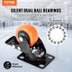 Buy Set of 4 Industrial Furniture Caster Wheels, 50.8mm PVC Silent Casters with Dual Locking Brake, 68kg Load Capacity Per Wheel for Workbench Carts