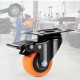 Buy Set of 4 Industrial Furniture Caster Wheels, 50.8mm PVC Silent Casters with Dual Locking Brake, 68kg Load Capacity Per Wheel for Workbench Carts