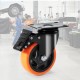 Buy Set of 4 Industrial Furniture Caster Wheels, 101.6mm PVC Silent Casters with A/B Locking Brake, 159kg Load Capacity Per Wheel for Workbench Carts