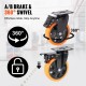 Buy Set of 4 Industrial Furniture Caster Wheels, 127mm PVC Silent Casters with A/B Locking Brake, 204kg Load Capacity Per Wheel for Workbench Carts