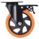 Buy Set of 4 Industrial Furniture Caster Wheels, 127mm PVC Silent Casters with A/B Locking Brake, 204kg Load Capacity Per Wheel for Workbench Carts