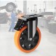 Buy Set of 4 Industrial Furniture Caster Wheels, 152.4mm PVC Silent Casters with A/B Locking Brake, 700lbs Load Capacity Per Wheel for Workbench Carts