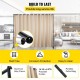 Buy Curtain Divider Bracket, 10x8ft Room Divider Kit with 4 Rolling Wheels, Aluminum Alloy Frame, Blackout Curtain and Portable Oxford Bag Included, Room Divider