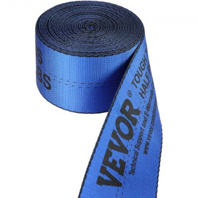 VEVOR Correa para cabrestante de 4 x 30 pies, 10 Piezas, carga de 2,7T, resistencia a la rotura de 8,2 T, correas para camión con gancho plano, control de carga para remolques, granjas, rescates, azul