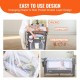 Buy Baby Bed Load 35kg Foldable Co-Sleeping Crib Umbrella Bed with Changing Table Wheels Breathable Mosquito Net Toys Extra Bed with Side Opening with Accessories for Newborn