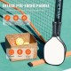 Comprar Juego de red de Pickleball, sistema de Pickleball portátil de tamaño reglamentario de 672 cm con bolsas, pelotas, raquetas, ruedas y líneas de cancha, marco de metal resistente a la intemperie