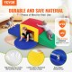 VEVOR Juguetes de escalada para niños pequeños en interiores, 5 PCS de equipo de juego para escalar, gatear y túneles, laberinto de túnel de espuma con escaleras y rampa, para niños en edad preescolar