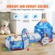 VEVOR Tienda de campaña 3 en 1 para niños, casa de juegos emergente para interior/exterior con bolsa de transporte y correas, regalos para niños, niñas, bebés y niños pequeños, cohete, azul