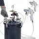 Buy Paint spray gun with 10L tank Paint pressure can Air inlet 6.4mm Outlet 9.5mm 2 paint nozzles 1.5mm 4mm Maximum pressure 60 PSI for interior decoration