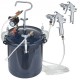 Buy Paint spray gun with 10L tank Paint pressure can Air inlet 6.4mm Outlet 9.5mm 2 paint nozzles 1.5mm 4mm Maximum pressure 60 PSI for interior decoration