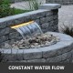 Kaufen Sie Wasserfall für Pool, Edelstahl-Wasserfall, 45 x 11,4 x 7,8 cm, Wasserfall-Brunnen, Wasserfall mit LEDs, rechteckiger Brunnen mit LEDs