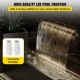 Buy Pool Waterfall Stainless Steel Waterfall Stainless Steel Waterfall Fountain 60 x 11.4 x 7.8cm Rectangular for Pool