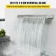 Buy Rectangular Stainless Steel Pool Fountain Pool Waterfalls 30x26x8cm Outdoor Pool Fountain Water Flow Width 30cm