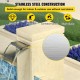 Buy Rectangular Stainless Steel Pool Fountain Pool Waterfalls 30x26x8cm Outdoor Pool Fountain Water Flow Width 30cm