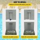 Buy Rectangular Stainless Steel Pool Fountain Pool Waterfalls 30x26x8cm Outdoor Pool Fountain Water Flow Width 30cm