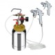 Buy Paint Gun with 2L Portable Tank Paint Pressure Can 6.4mm Air Inlet 9.5mm Outlet 1.8mm Paint Nozzle Max Pressure 45 PSI for Interior Decoration