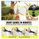 Kaufen Sie Tragbares PE-Volleyballnetz, Stahlstange, höhenverstellbar, professionelles Volleyballnetz-Set mit Tragetasche und Begrenzungslinie für Strand, Garten, Outdoor-Training