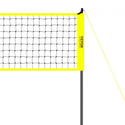 VEVOR Red de Voleibol Portátil de PE, Poste de Acero, Altura Ajustable, Kit de Red de Voleibol Profesional con Bolsa de Transporte y Línea Límite para Entrenamiento en Playa, Jardín, al Aire Libre