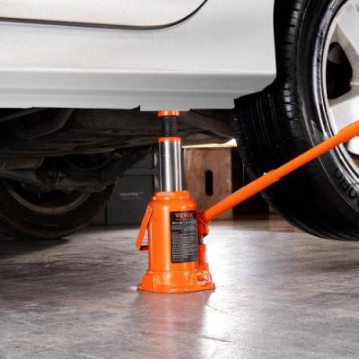 VEVOR Gato Hidráulico de Botella Capacidad de 12 T Rango de Elevación de 190-355 mm Gato Hidráulico de Elevación con Mango Largo para Reparación de Autos Levantar Coches SUVs Pick-ups Taller Garaje