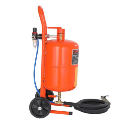 VEVOR Kit de Chorro de Arena de Alta Presión 60-110PSI Tanque de Chorro de Arena Abrasivo Portátil 18,92L con 4 Boquillas de Cerámica y Separador de Agua y Aceite para Eliminar Pintura, Manchas, Óxido