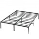 Koop Tweepersoonsbedframe 196x142x36 cm massieve metalen structuur belasting van 680 kg metalen bed opbergruimte onder het bed stil glijden eenvoudige montage voor thuis, zwart