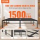 Koop Tweepersoonsbedframe 160x208,5x36 cm massieve metalen structuur belasting van 680 kg metalen bed opbergruimte onder bed stil glijden eenvoudige montage voor thuis, zwart