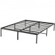 Buy Double Bed Frame 160x208.5x36 cm Solid Metal Structure Load 680 kg Metal Bed Storage Space Under Bed Silent Gliding Easy Assembly for Home, Black