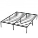 Buy Double Bed Frame 160x208.5x36 cm Solid Metal Structure Load 680 kg Metal Bed Storage Space Under Bed Silent Gliding Easy Assembly for Home, Black