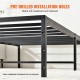 Buy Bed Frame 195.5x104x36 cm Solid Metal Structure Load 272 kg Metal Bed Storage Space Under Bed Silent Gliding Easy Assembly for Home Bedroom, Black