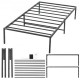 Comprar Marco de Cama 195,5x104x36 cm Estructura Sólida de Metal Carga de 272 kg Cama Metálica Espacio de Almacenamiento Debajo de Cama Deslizamiento Silencioso Montaje Fácil para Casa Dormitorio, Negro