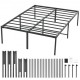 Comprar Marco de Cama Doble 195,5x142x46 cm Estructura Sólida de Metal Carga de 680 kg Cama Metálica Espacio de Almacenamiento Debajo de Cama Deslizamiento Silencioso Montaje Fácil para Casa, Negro